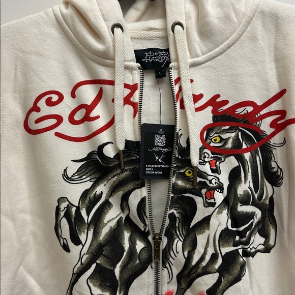 Ed Hardy Dragon Heart Zip Front Hoodie - Picture 6 of 6